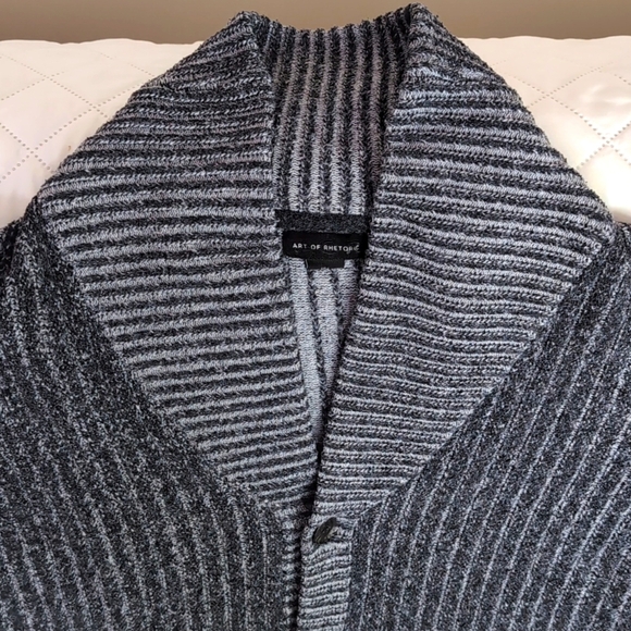 Art of Rhetoric Men's Gray Button down Sweater,Size L. - Picture 2 of 9